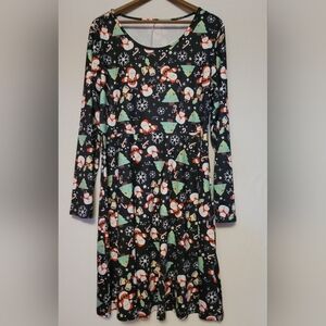 Women's Christmas Dress Festive Holiday Print XXL (Runs Small)